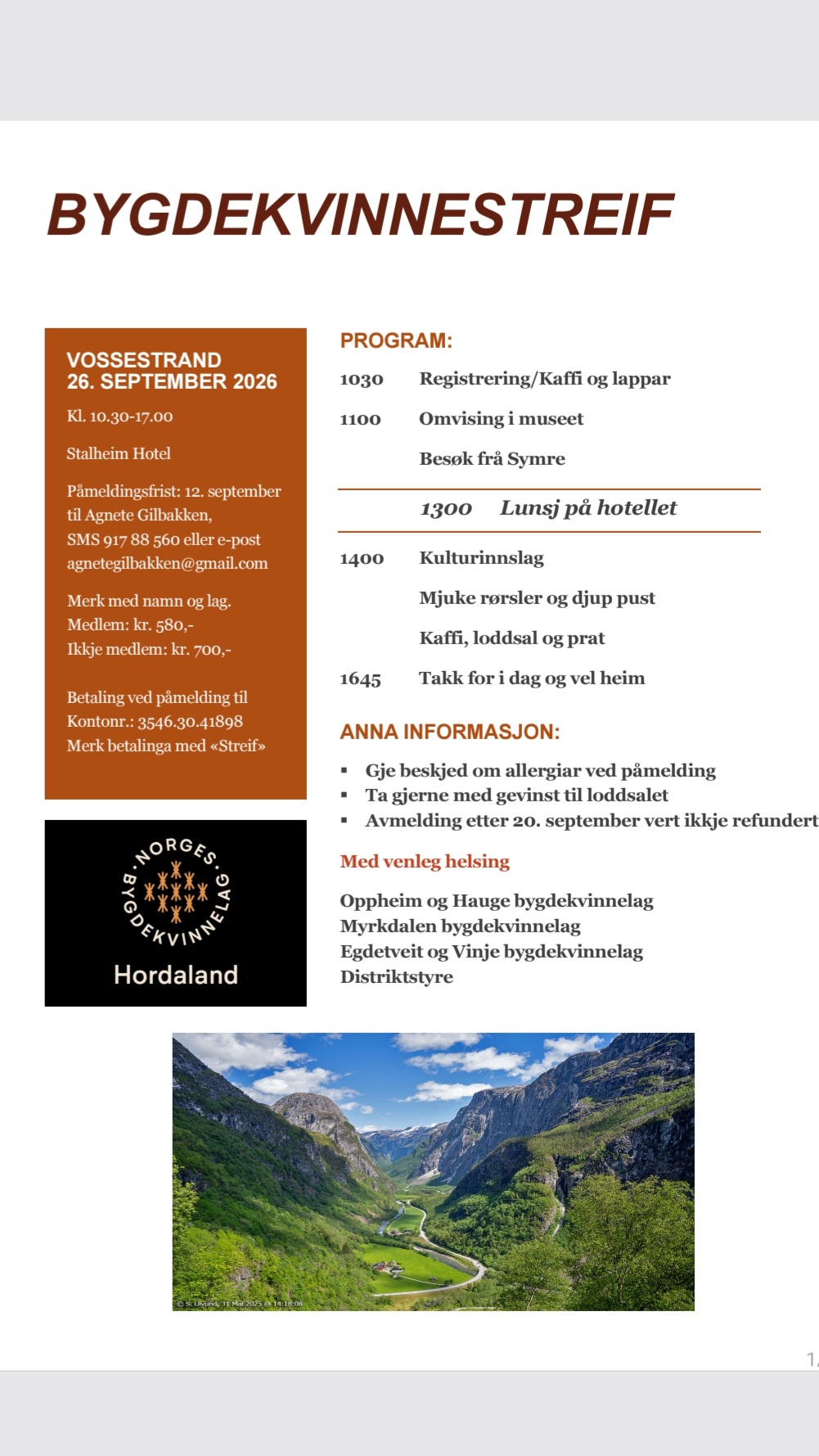 Invitasjon til Streif