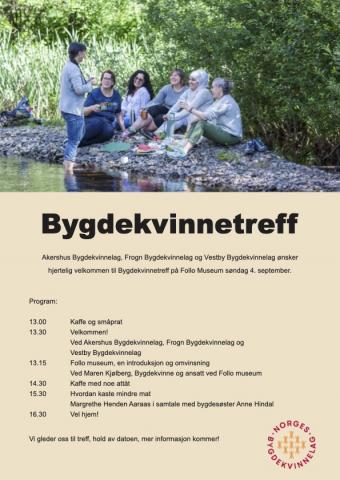 Bygdekvinnetreff 4.september 2022 på Follo Museum