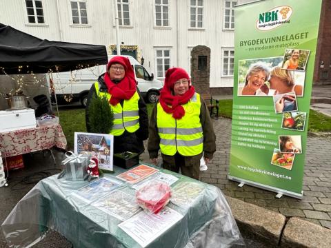 Godt synlige, på starten av julemarkedsgata!