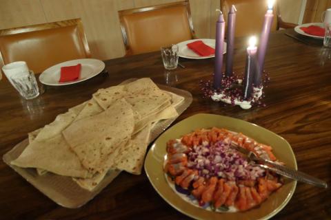 Potetlefse og rakafisk