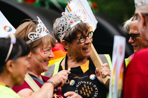 Bygdekvinner på Oslo Pride i 2024 Foto: Ylva Krogtoft Jensen