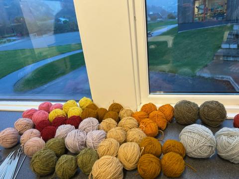 Garnnøste, plantefarga