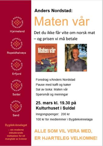 Invitasjon til føredrag med Anders Nordstad