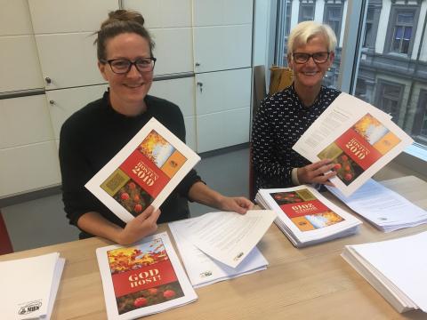 Astrid og Marie har pakket og sendt ut høstens lokallagssending denne uken. 