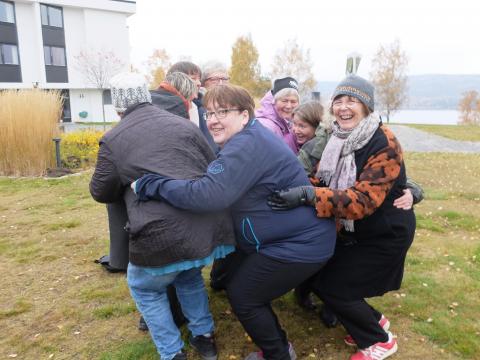 Organisasjonskurset startet med natursti. Foto: Cesilie Aurbakken