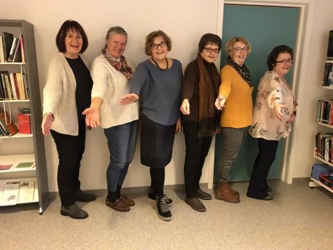 Bjørg, Mette Marie, Solveig, Sunneva, Nelly og Elin.