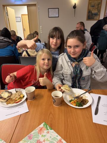 Tommelen opp - maten smakte kjempegodt!