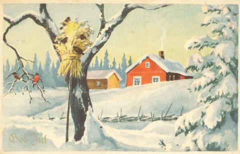 Tradisjonelt postkort fra 1950-tallet. Foto: Historieboka.no.