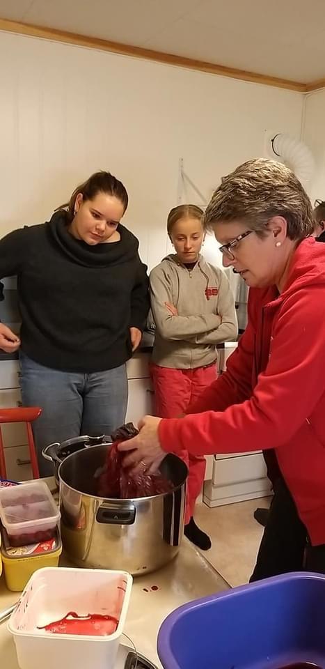 Her er det syltetøy på gang