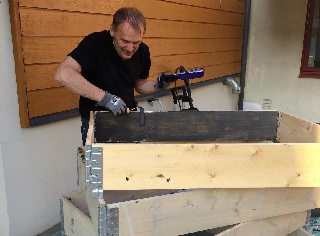 Beising av pallekasser