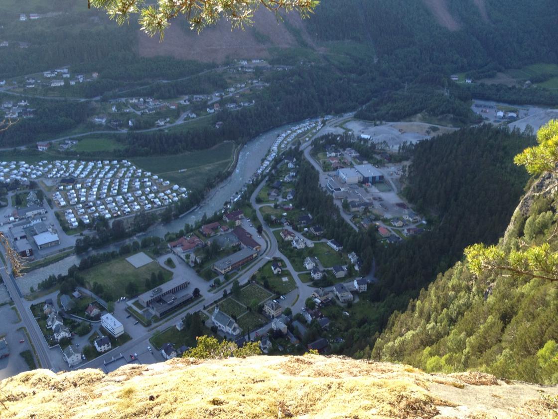 Vi såg rett ned til Sylte.