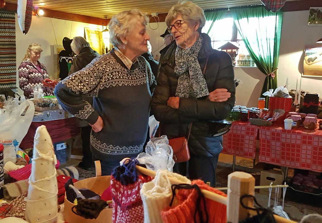 Bygdedamer i gamlefjøset