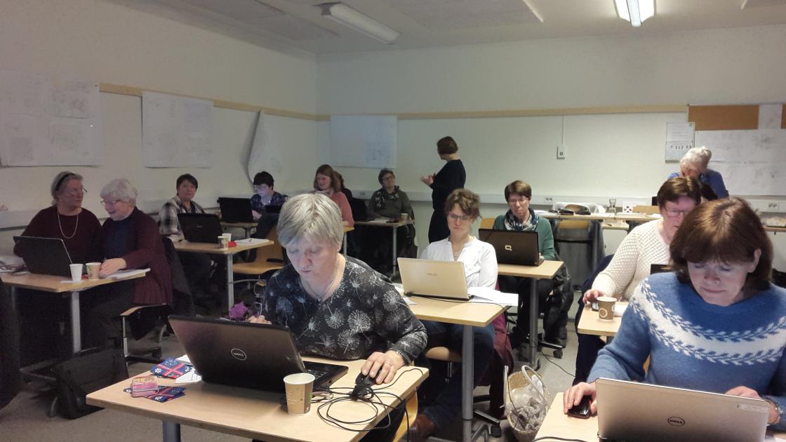 Konsentrerte kursdeltagere