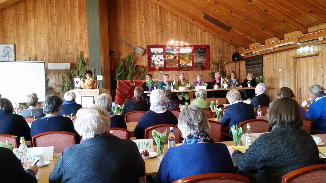 Fra årsmøteforhandlingene trygt ledet av Laila Wang Bjerke