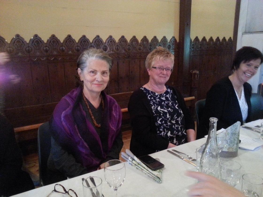 gjestar frå Hordaland bygdekvinnelag: Bjørg Strømme og Brita Dagestad Bjørke