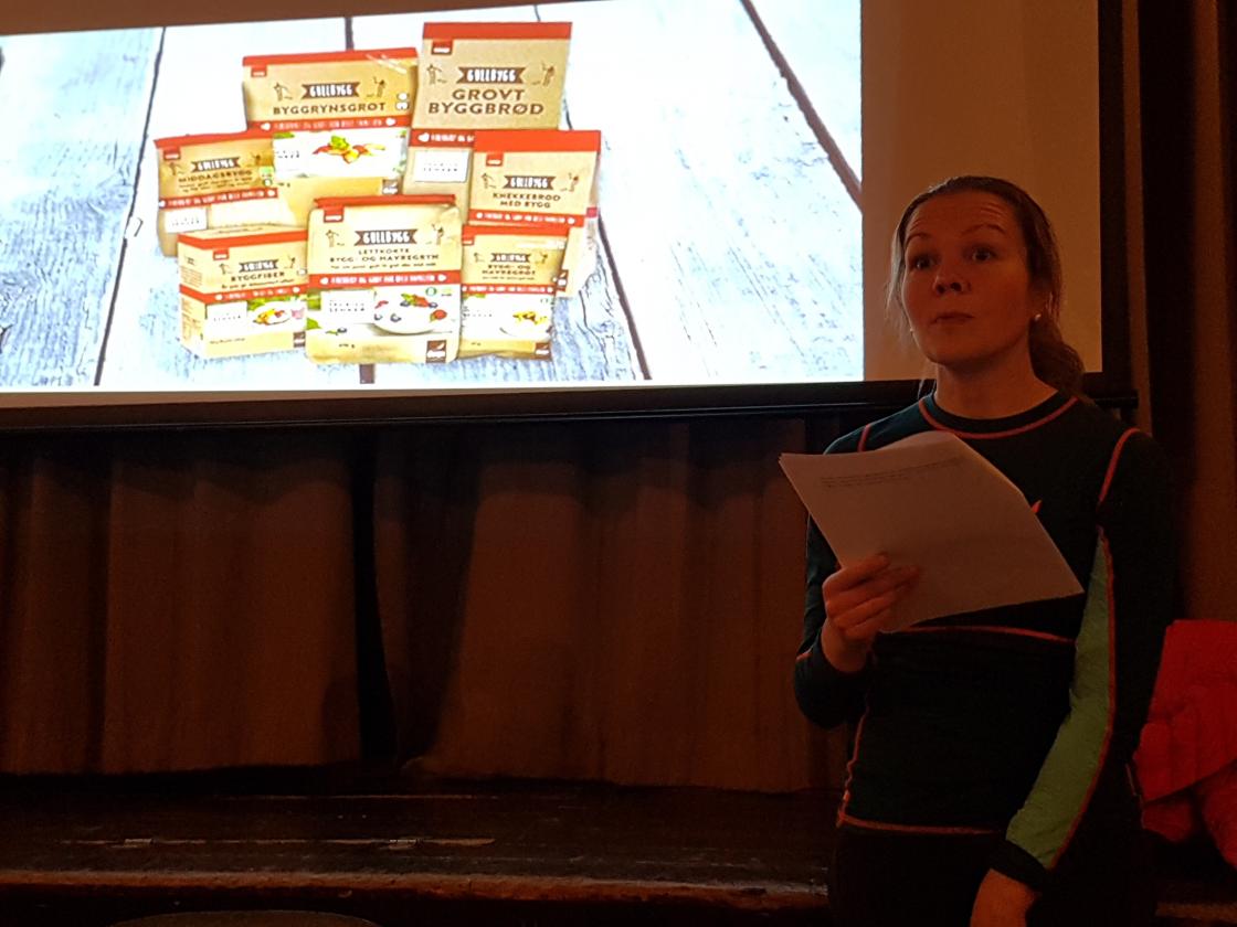 Ernæringsfysiolog Silje Hauge fordel om fordelar med bygg   foto: Aud-Marit Netteland