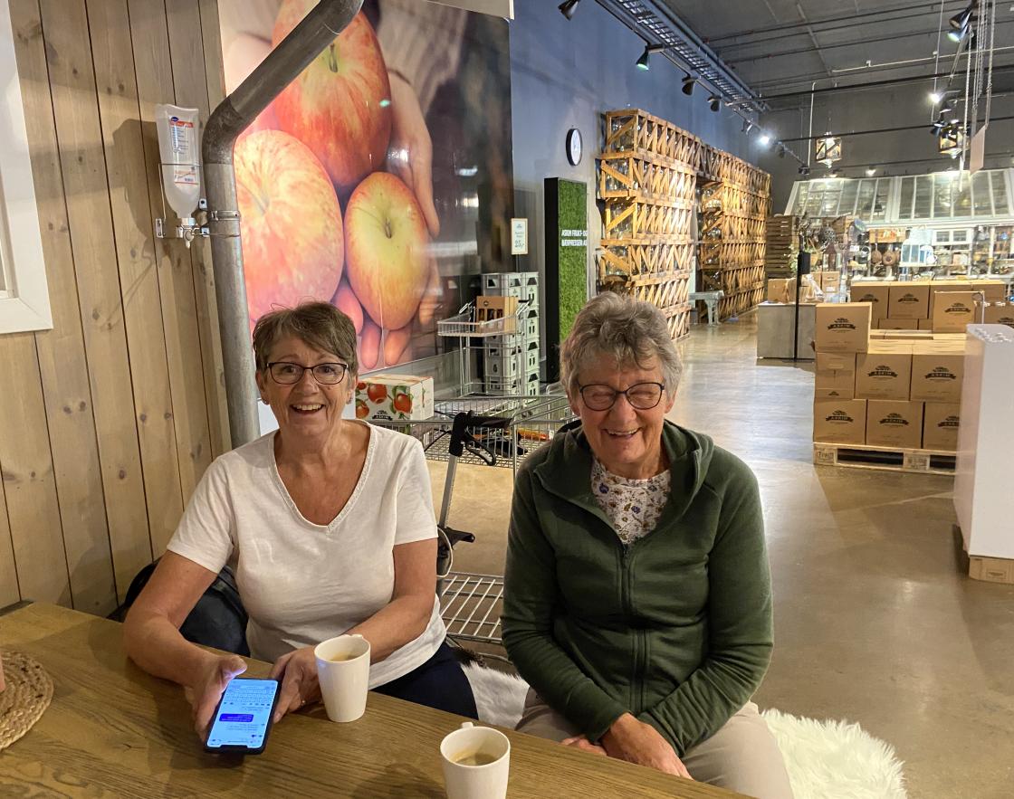 damer ved kafebordet