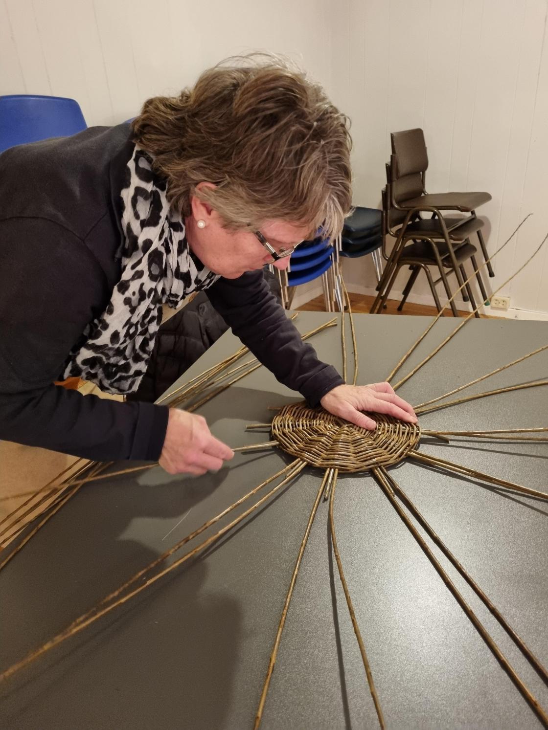 Randi er ferdig med stjernebotn og set på sidestag