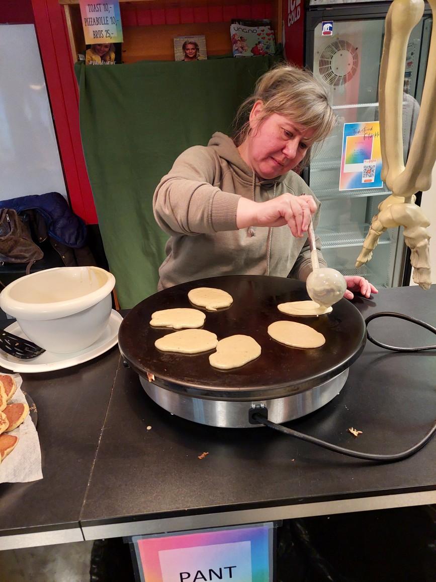 Ivrig steiker av lapper