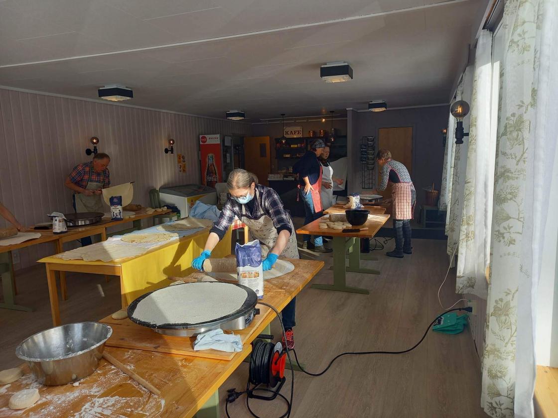 Oversikt innover mot kiosken