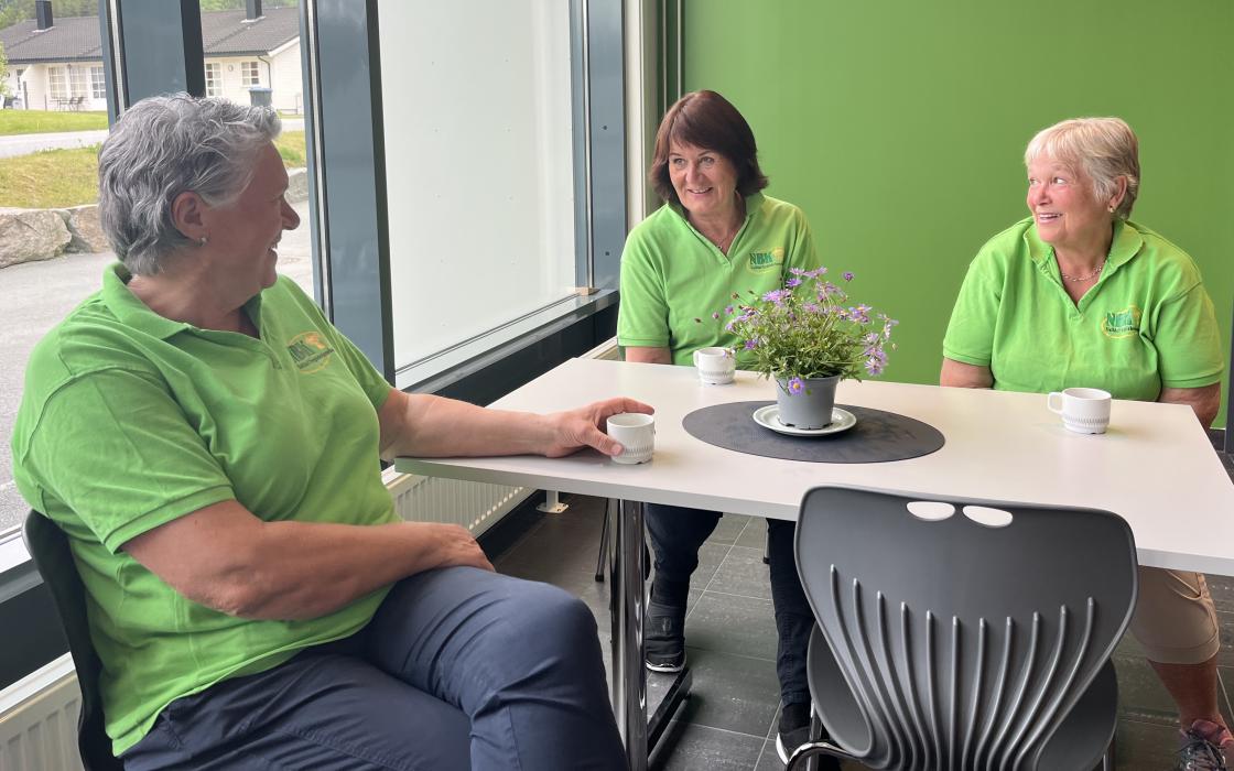 Pause for nokre av kjøkkengjengen.