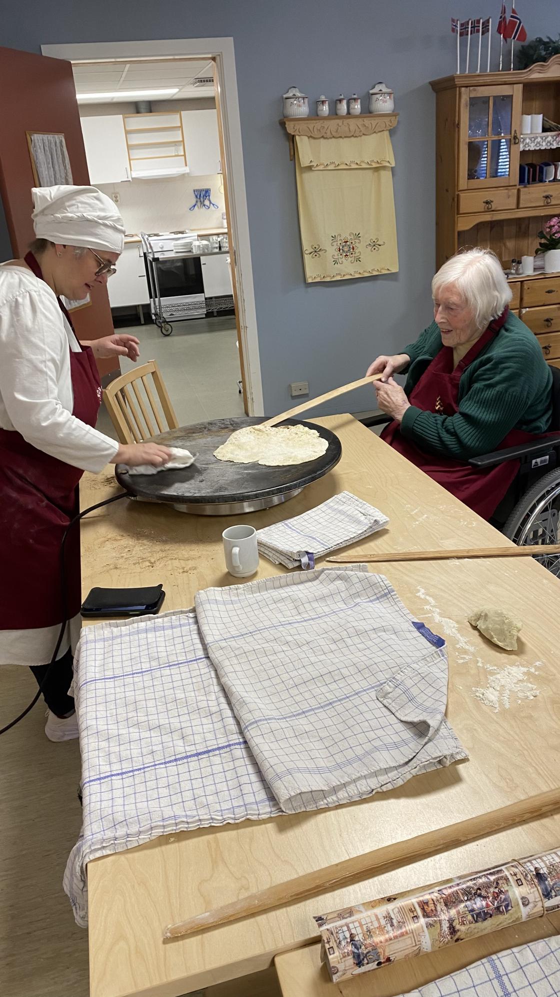 Boble på lefsa tyder på for tykk lefse kunne Ingrid fortelle