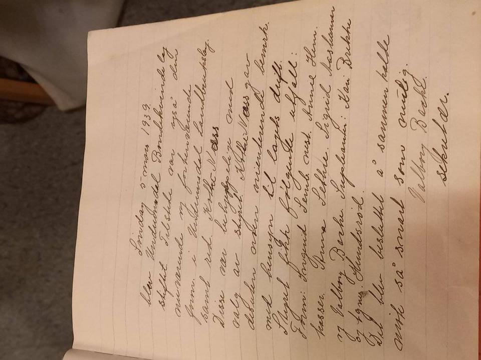 Stiftelsesmøte søndag 5. mars 1939