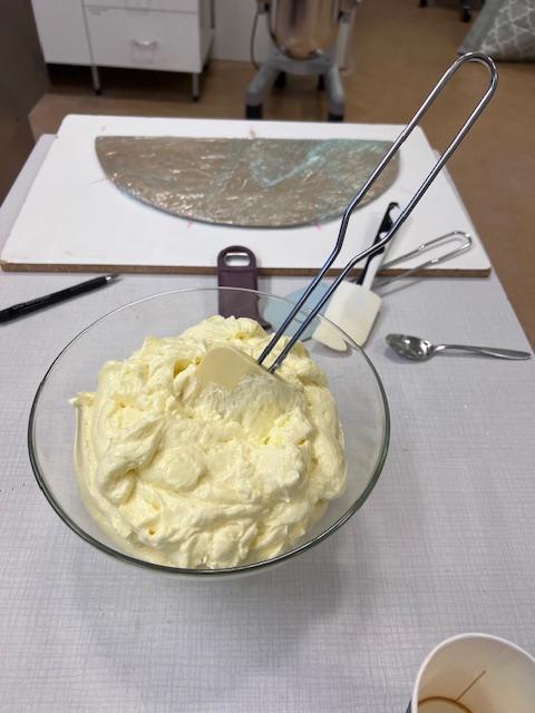 En bolle med en deig.