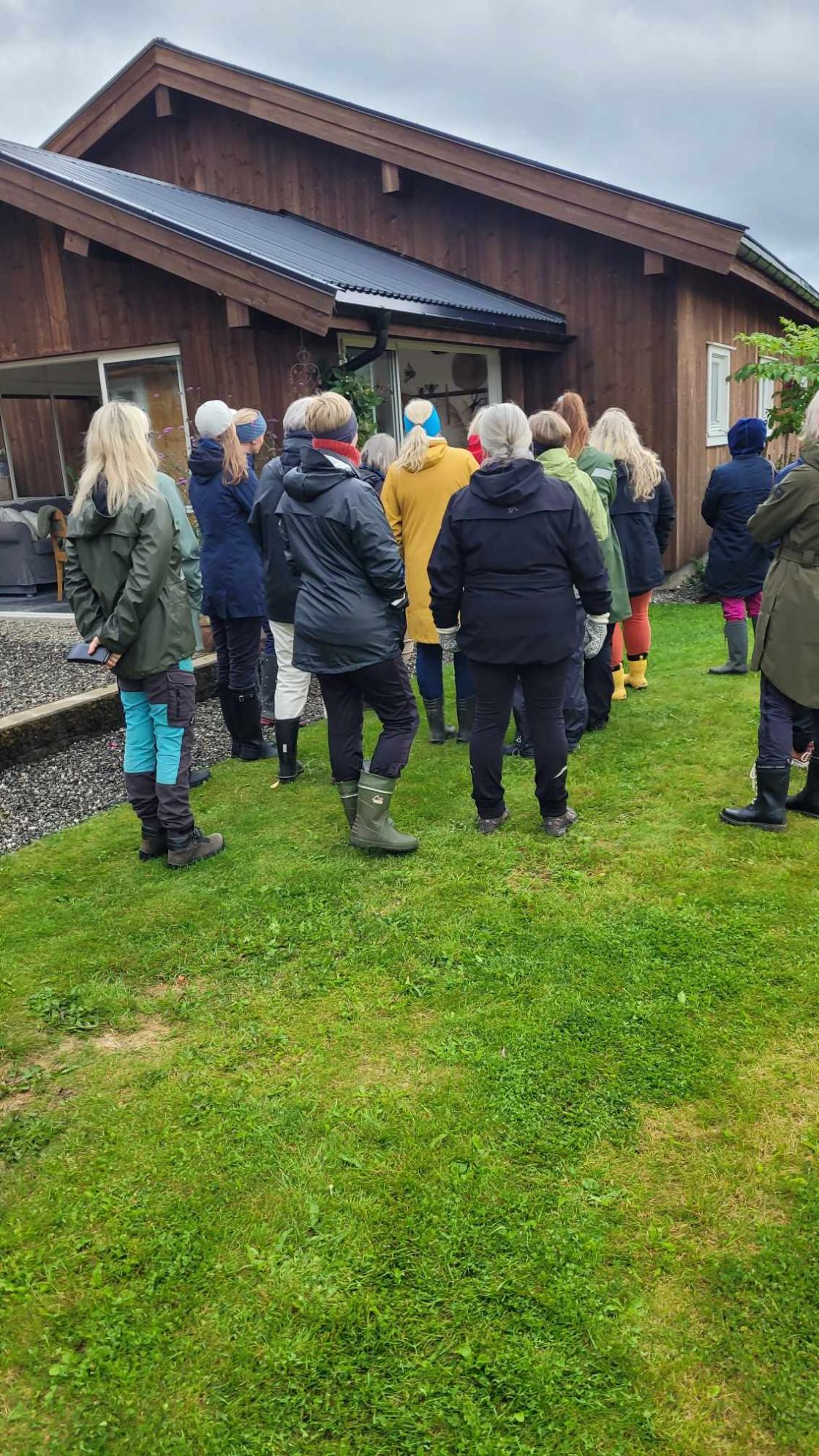 gruppe mennesker under hagevandring