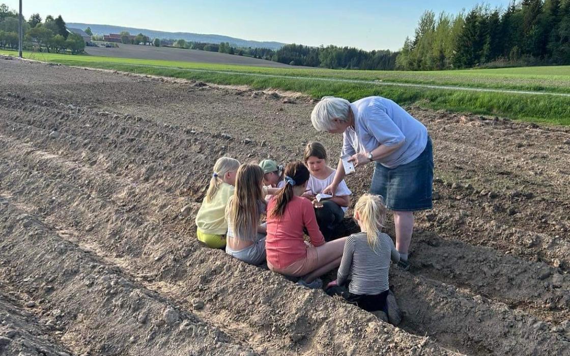 Såing ute Foto Ane Grøndahl