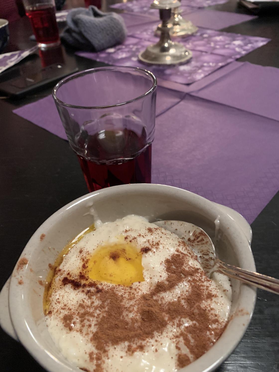 Og så var det risgrøt med rød saft -