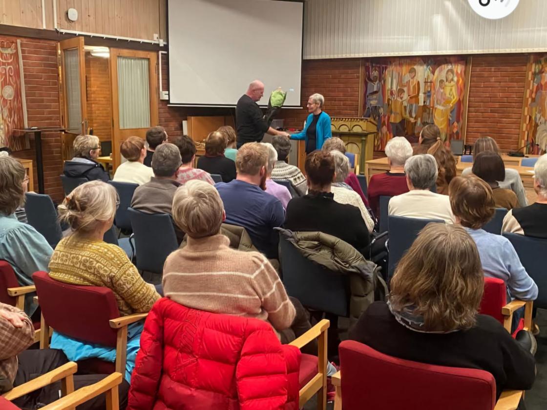 Publikum og blomeoverrekking