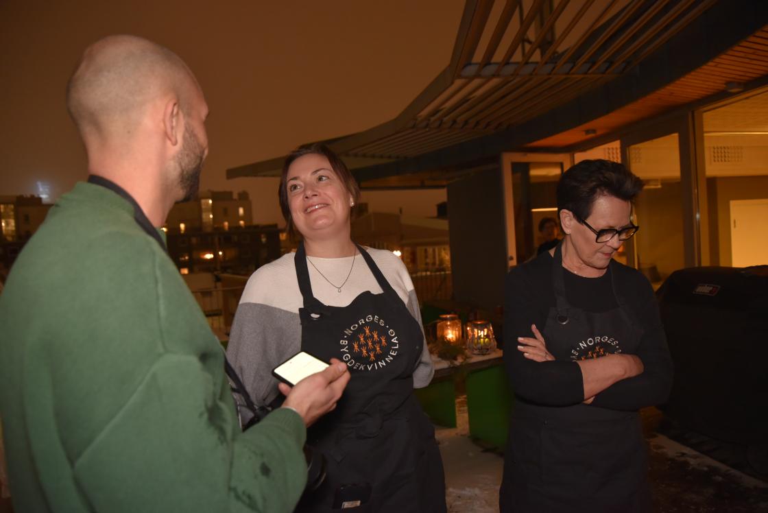 Nationens Peter Stefanovic intervjuer Ragnhild Male Hartviksen. Foto: Helle Cecilie Berger.