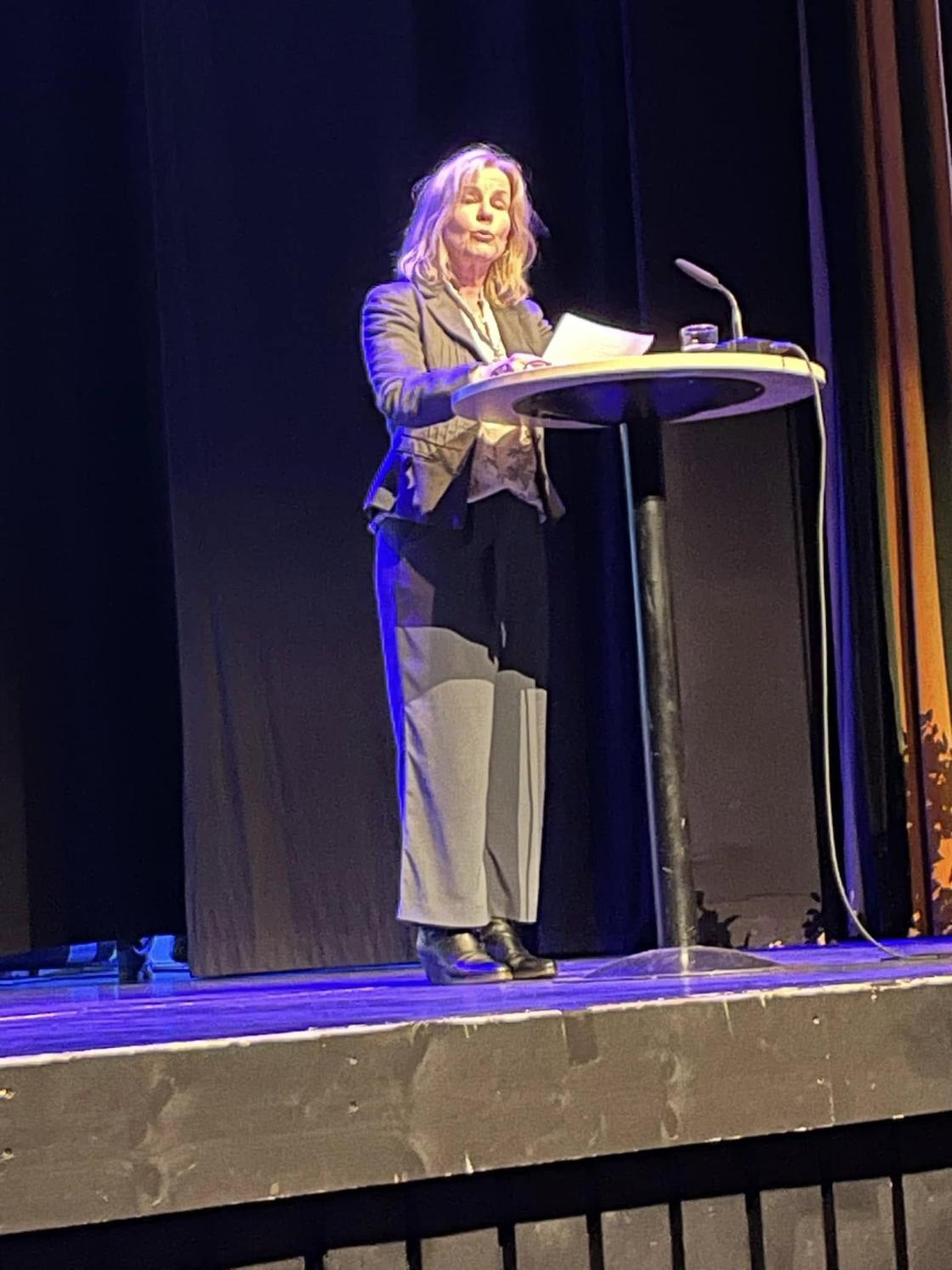 Marianne Bøe informerte om Krisesenteret i Vestfold.