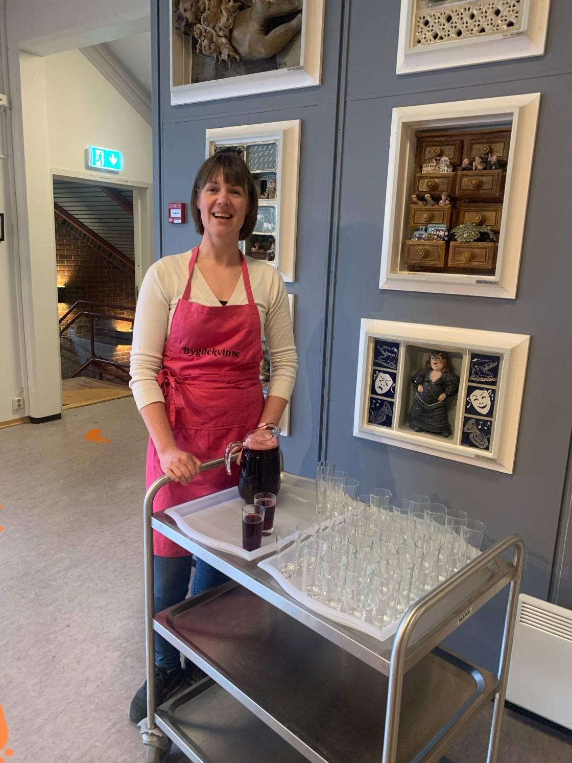 Vi serverte Flor de Jamaica drikke til de som kom