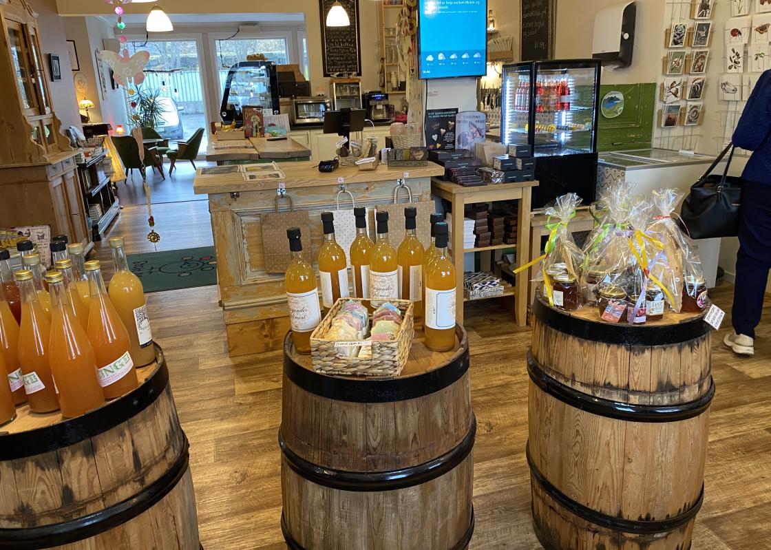 Mange lokale, spennande varer, vanskeleg å velje.