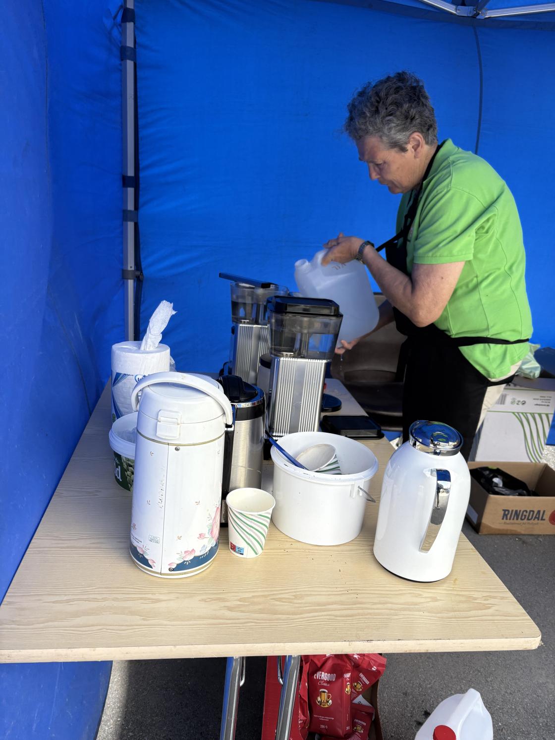 Bodil kokte kaffi i store mengder!