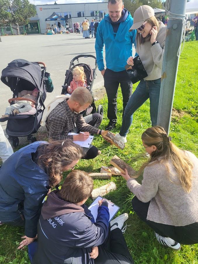 På første post på spørsmålsløypa var å kjenne igjen ulike treslag