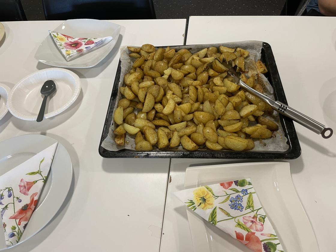 Ovnsstekte poteter.