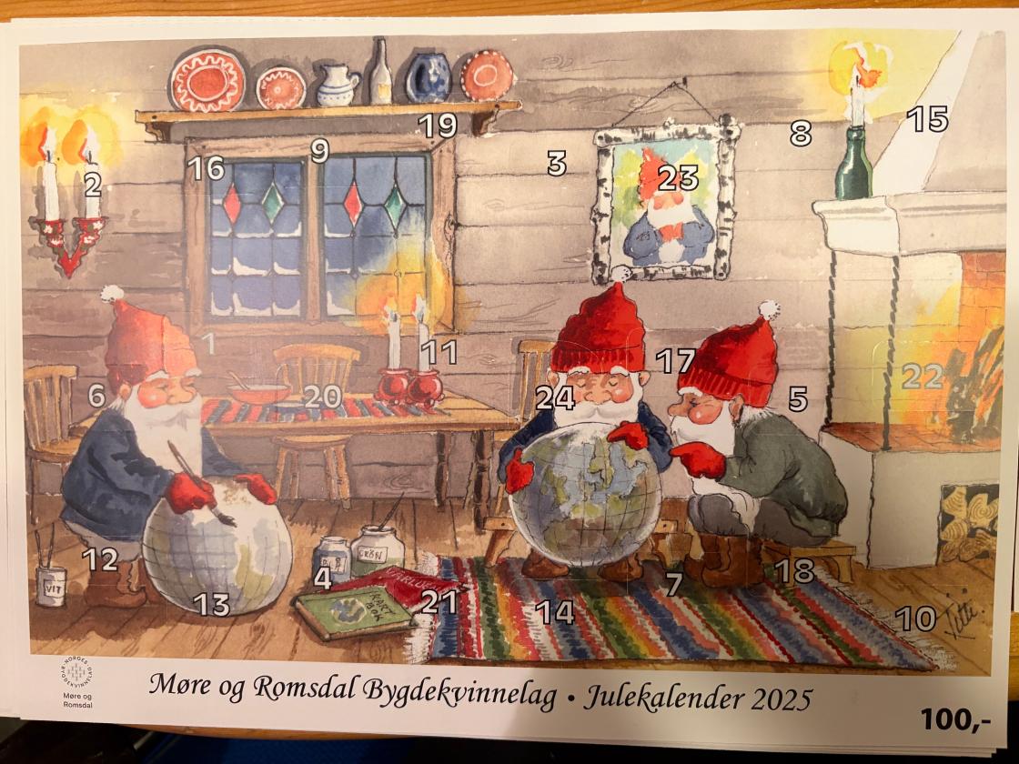 Julekalenderen klar for salg! 100 kr.