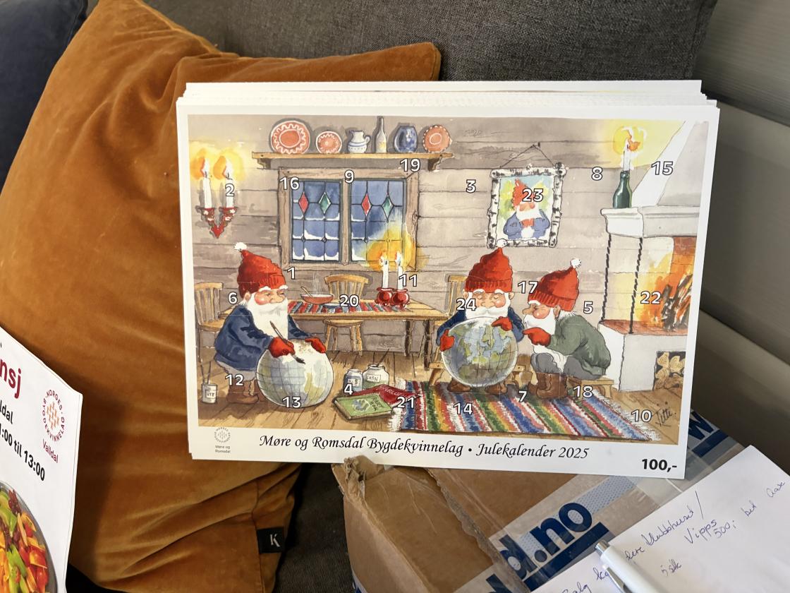 Julekalenderen vart kjøpt av mange.