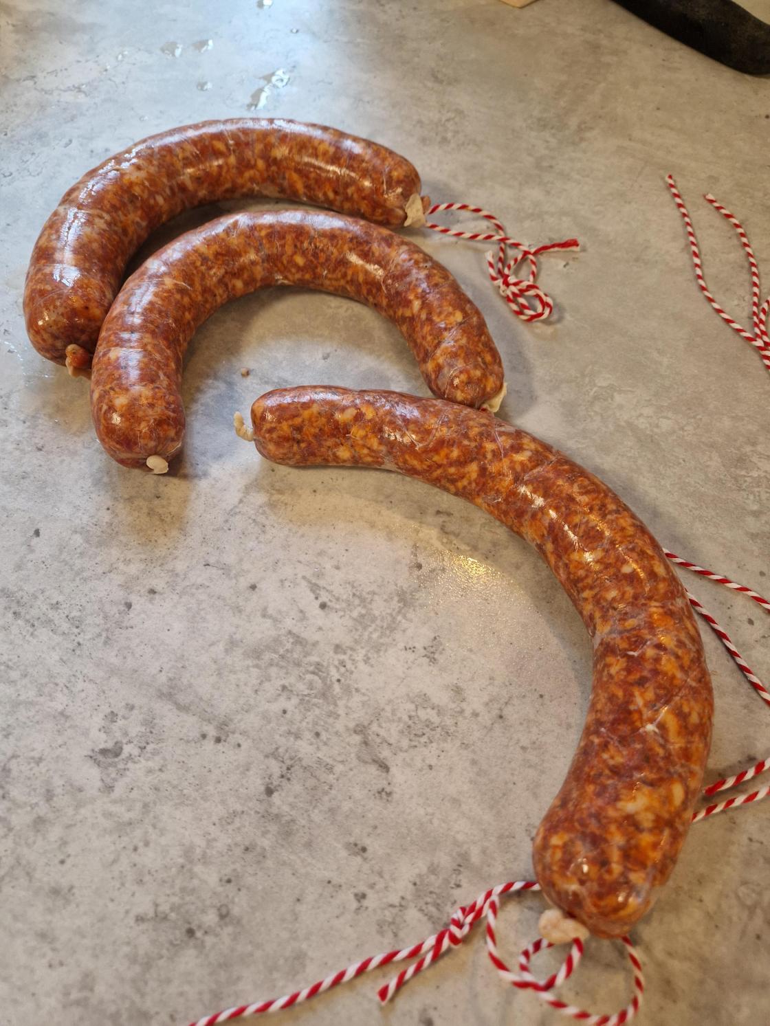 Chorizopølser klare til steking