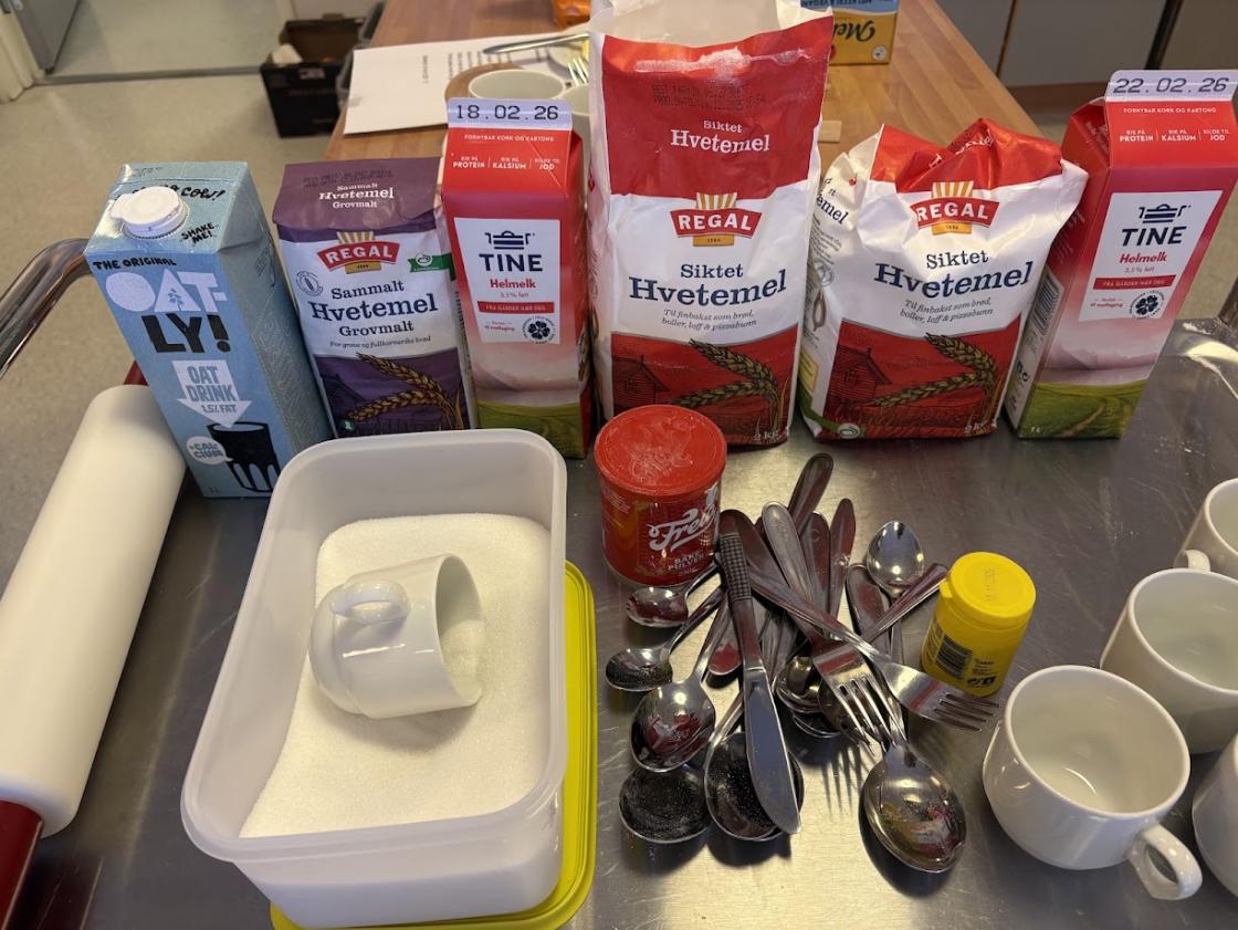 Matvarene er klare.
