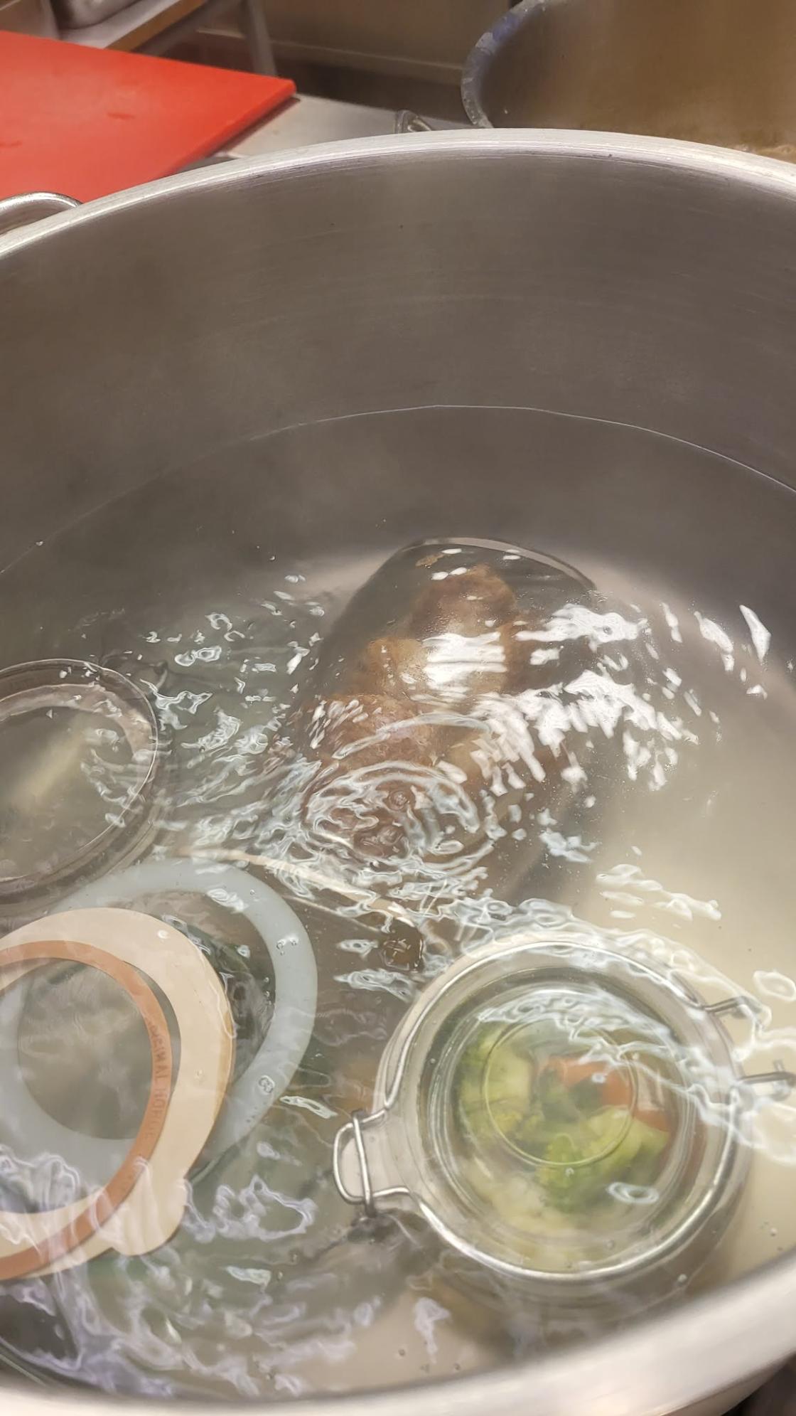 sterilisering av glass i kokende vann