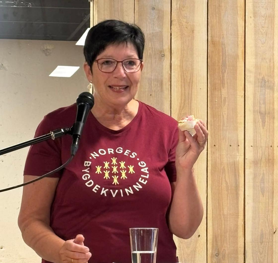 Anne Irene Myhr har vært styreleder i Norges Bygdekvinnelag siden 2024. Her fra valgkamparrangement under Arendalsuka i fjor. Foto: Cesilie Aurbakken.