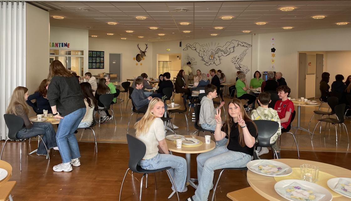 Elevane kosa seg med god lunch.