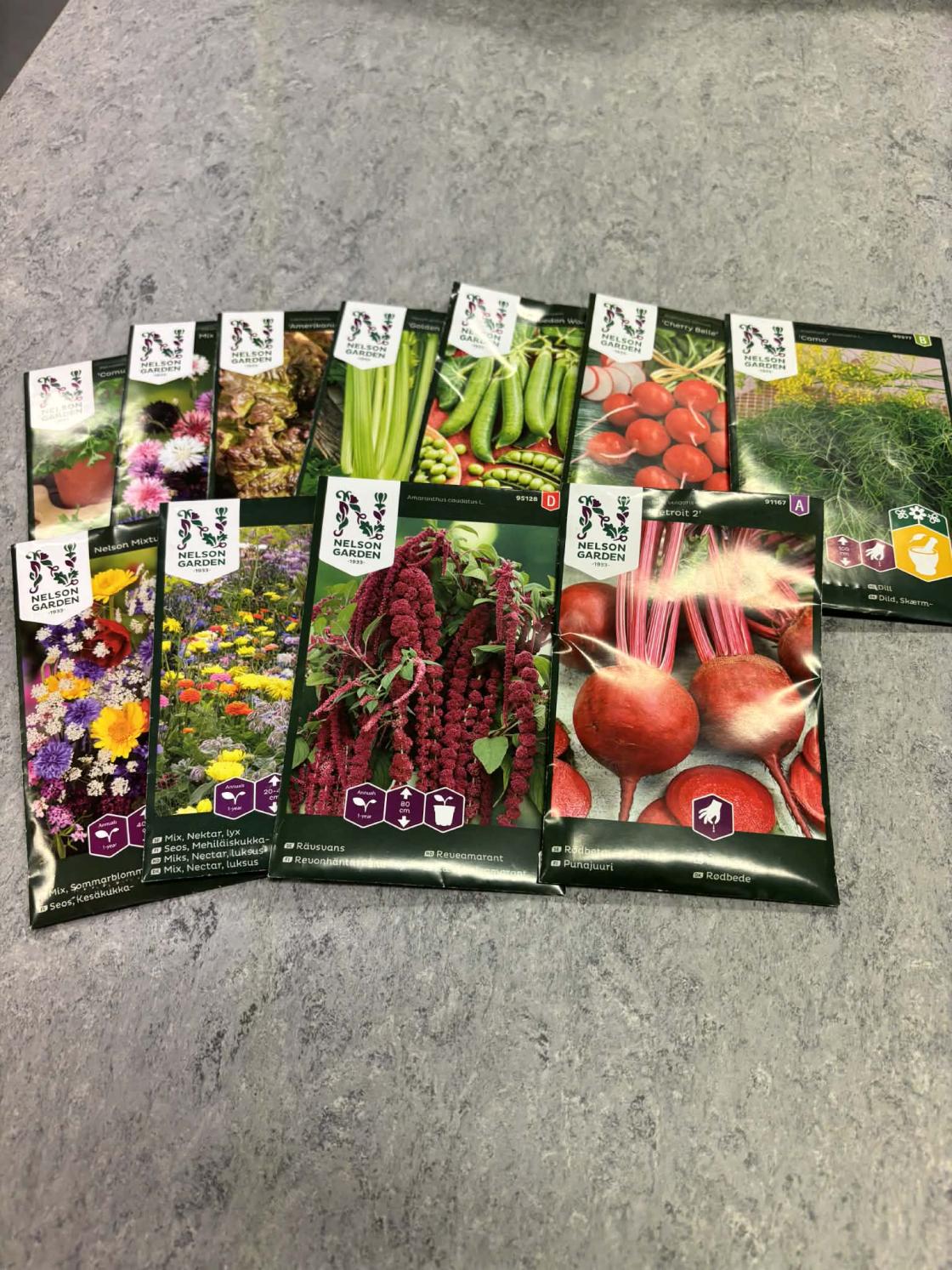 informasjon om ulike frø fra Felleskjøpet