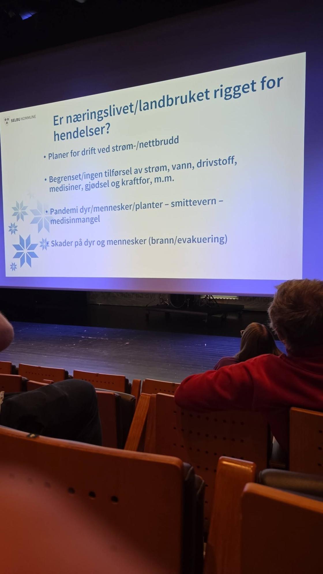 slides om beredskap i næringsliv landbruk
