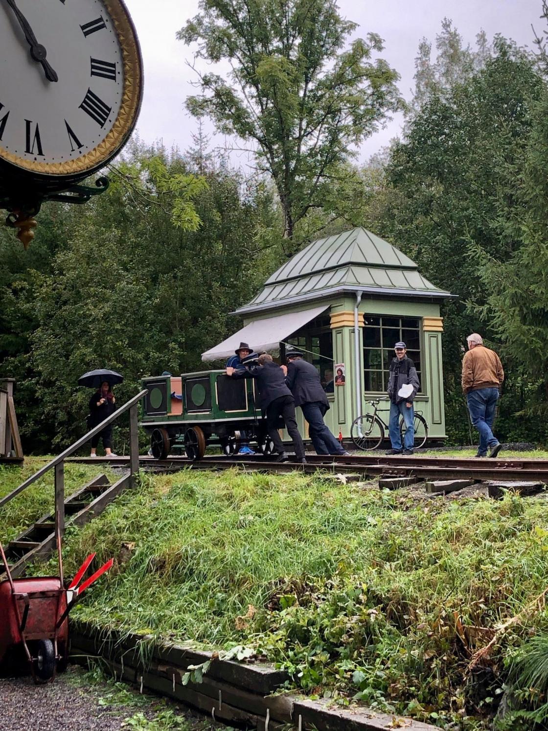 Denne flotte Glosimodt-kiosken til Museumsforeningen Vestfold Privatbaner