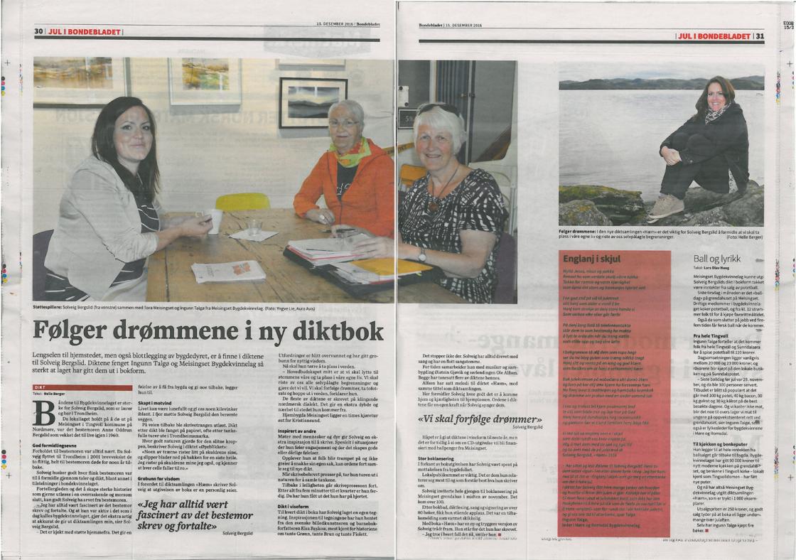 Artikkelen i Bondebladet